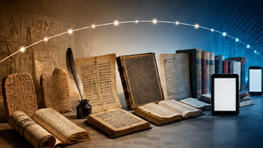 Imagen significando la historia del libro mostrando tipos de todos los tiempos